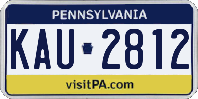 PA license plate KAU2812