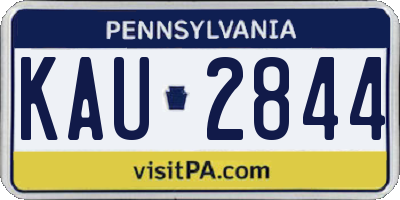 PA license plate KAU2844