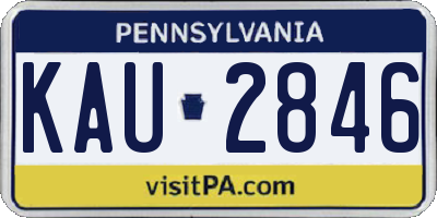 PA license plate KAU2846