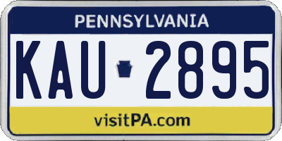 PA license plate KAU2895