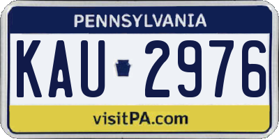 PA license plate KAU2976