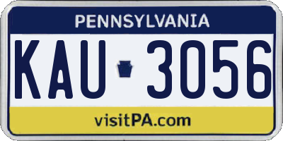 PA license plate KAU3056