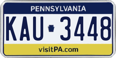 PA license plate KAU3448