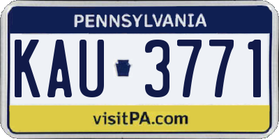 PA license plate KAU3771