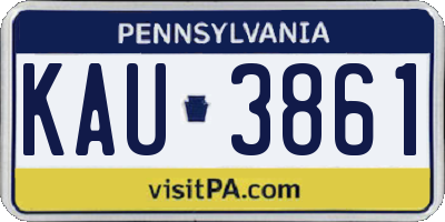 PA license plate KAU3861