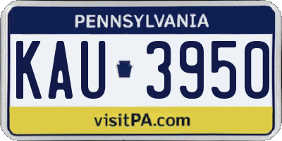 PA license plate KAU3950