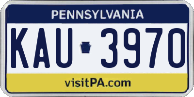 PA license plate KAU3970