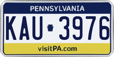 PA license plate KAU3976