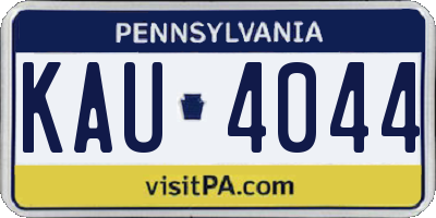PA license plate KAU4044
