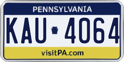 PA license plate KAU4064