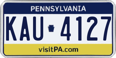 PA license plate KAU4127