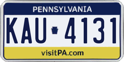 PA license plate KAU4131