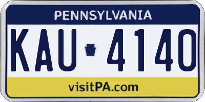 PA license plate KAU4140