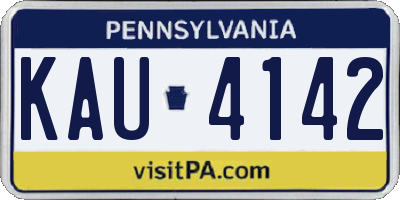 PA license plate KAU4142