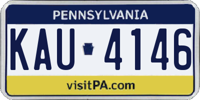 PA license plate KAU4146