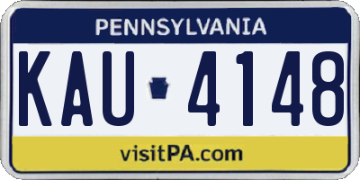 PA license plate KAU4148