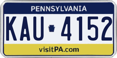 PA license plate KAU4152