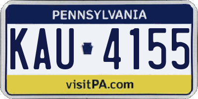 PA license plate KAU4155