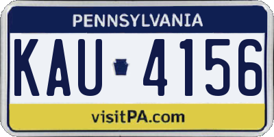 PA license plate KAU4156