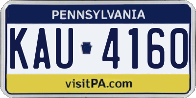 PA license plate KAU4160