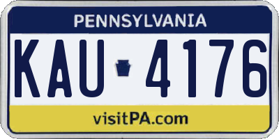 PA license plate KAU4176