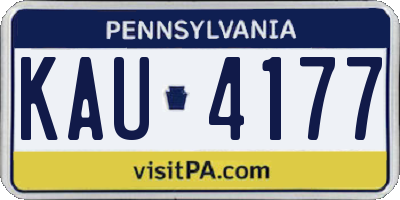 PA license plate KAU4177