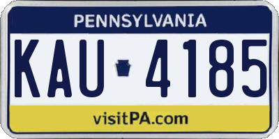 PA license plate KAU4185