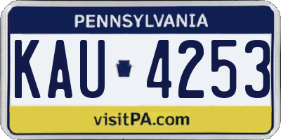 PA license plate KAU4253
