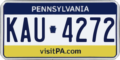 PA license plate KAU4272