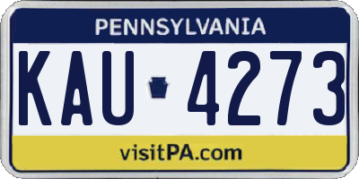 PA license plate KAU4273