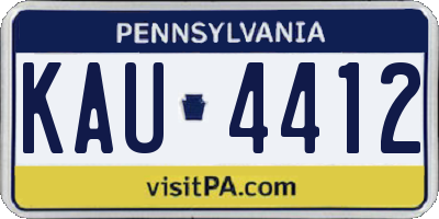 PA license plate KAU4412