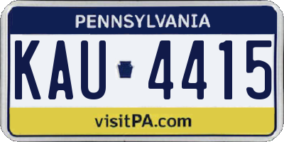 PA license plate KAU4415