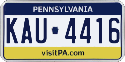PA license plate KAU4416