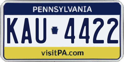 PA license plate KAU4422
