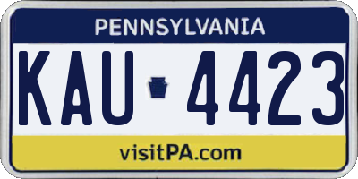 PA license plate KAU4423