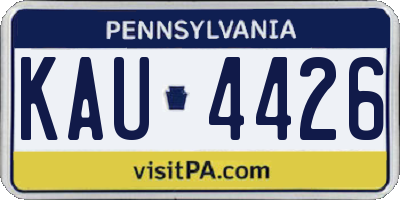PA license plate KAU4426