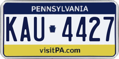 PA license plate KAU4427