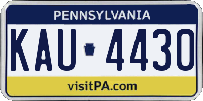PA license plate KAU4430