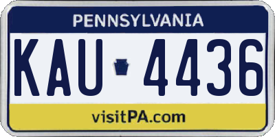 PA license plate KAU4436