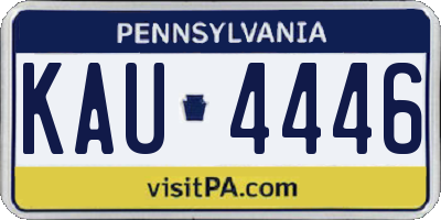 PA license plate KAU4446