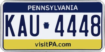 PA license plate KAU4448