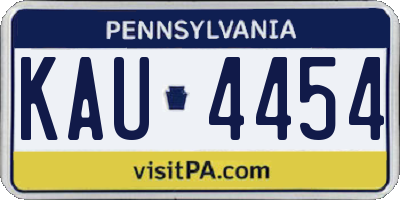 PA license plate KAU4454