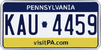 PA license plate KAU4459