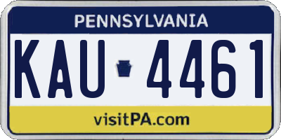 PA license plate KAU4461