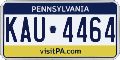 PA license plate KAU4464
