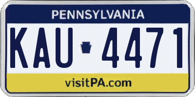 PA license plate KAU4471