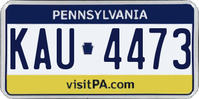PA license plate KAU4473