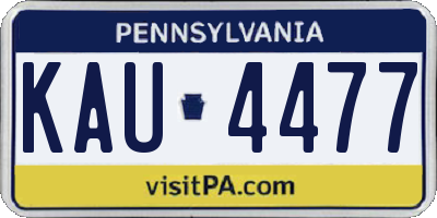 PA license plate KAU4477