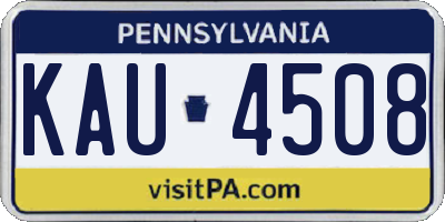 PA license plate KAU4508