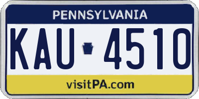 PA license plate KAU4510